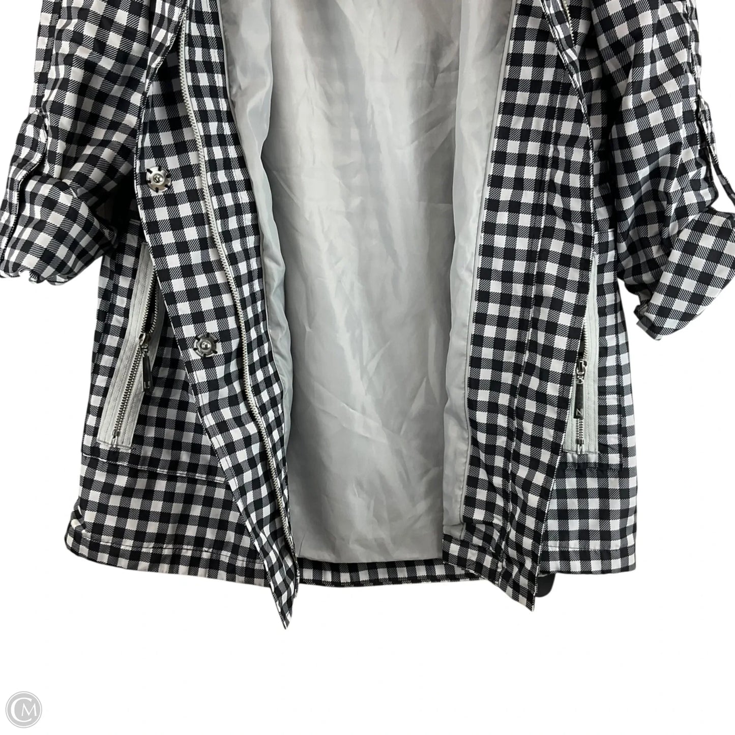 Jacket Windbreaker By Cme In Checkered Pattern, Size: Xs