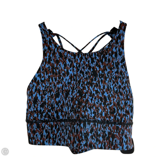 Athletic Bra By Lululemon In Black & Blue, Size: 8