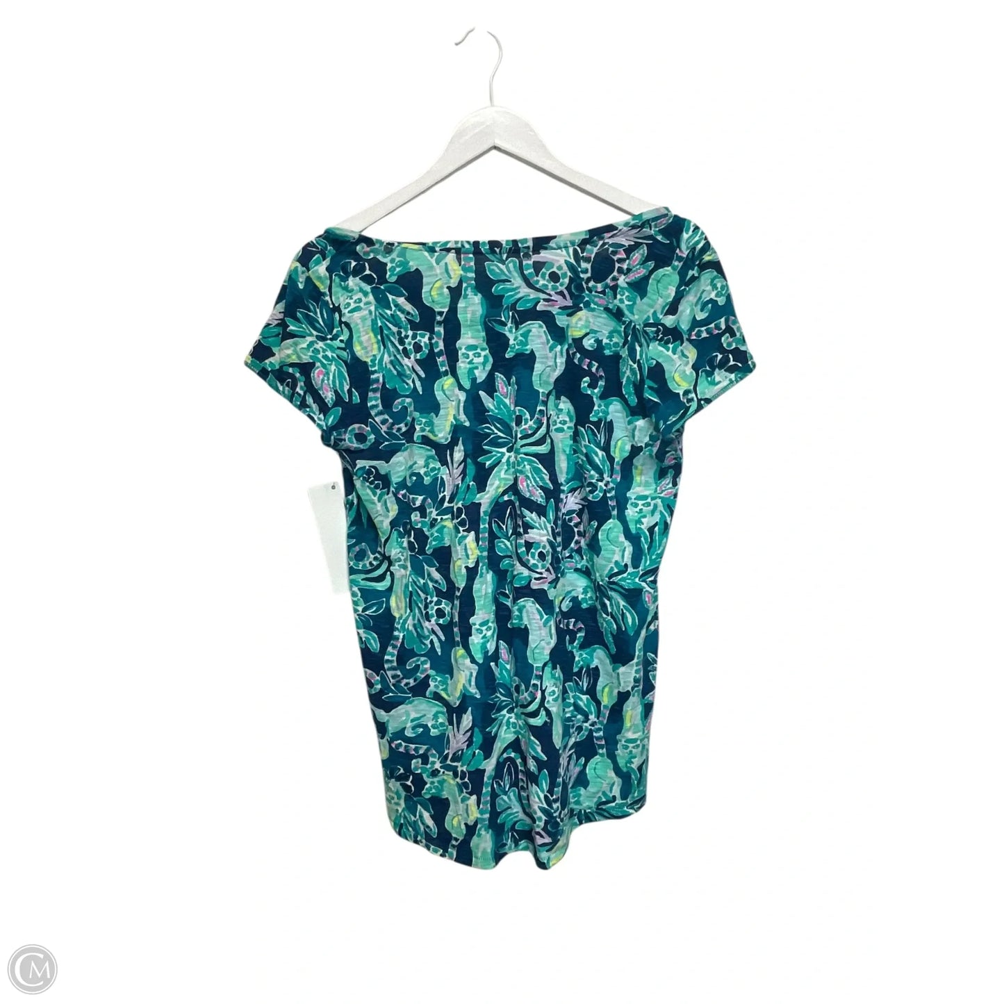 Top Short Sleeve Designer By Lilly Pulitzer In Teal, Size: M