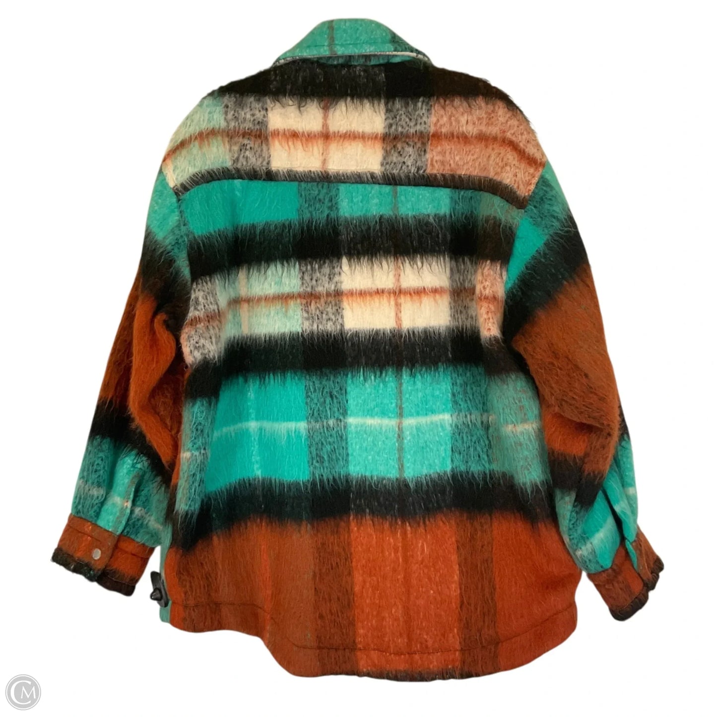 Coat Peacoat By Bdg In Brown & Green, Size: M