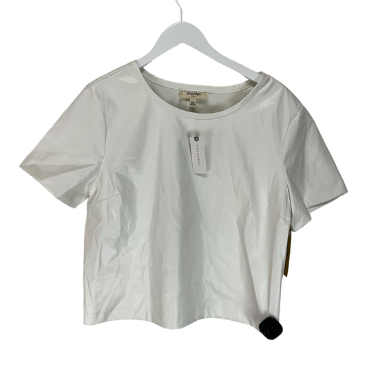 Cream Top Short Sleeve Designer Porridge, Size L