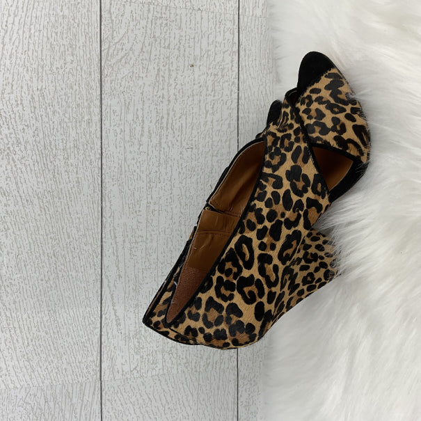 Shoes Heels Kitten By Nine West In Animal Print, Size: 5.5