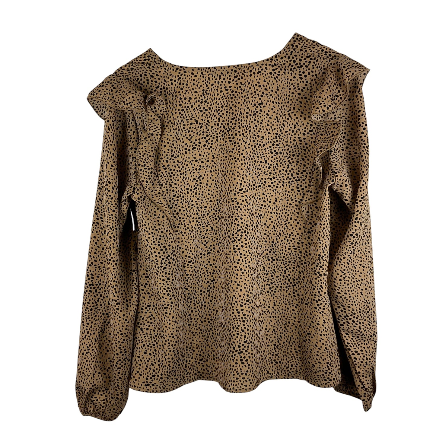 Top Long Sleeve By Very J In Animal Print, Size: M