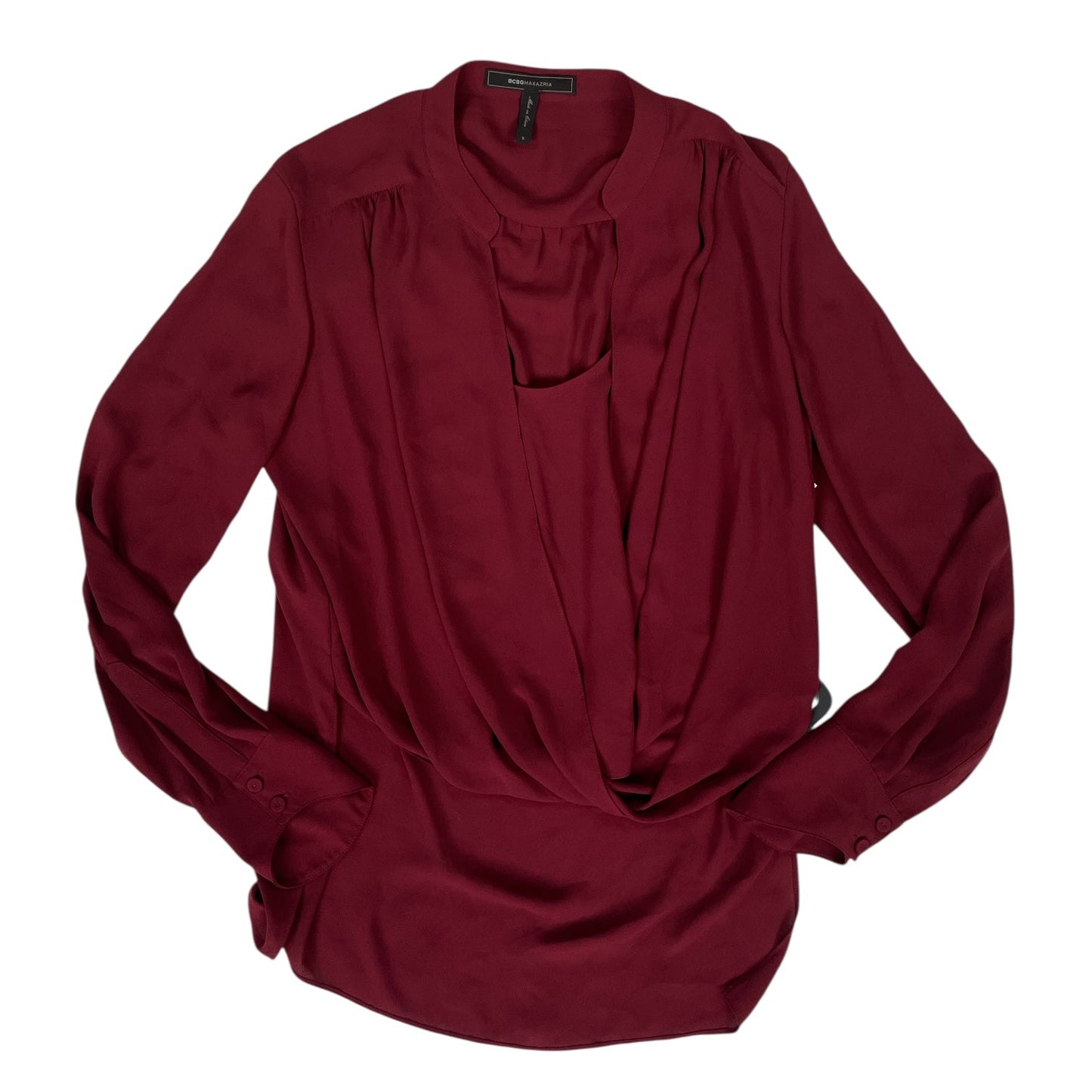 Top Ls By Bcbgmaxazria In Maroon, Size:S