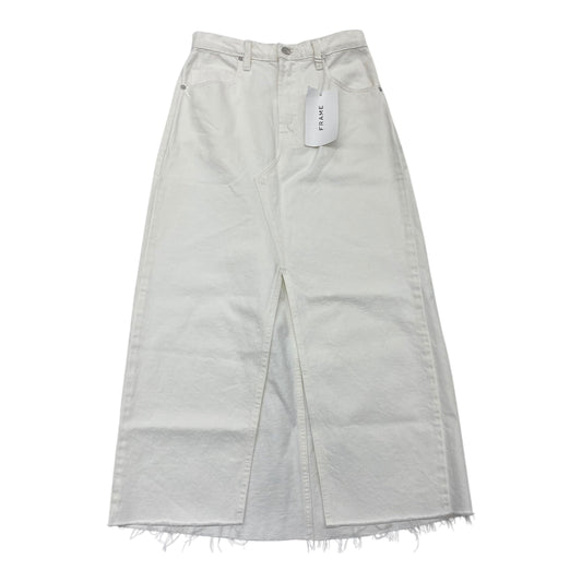 Skirt Maxi By Frame In White Denim, Size:Xs