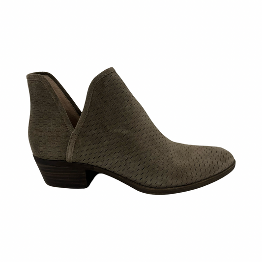 Boots Ankle Heels By Lucky Brand In Taupe, Size:8.5