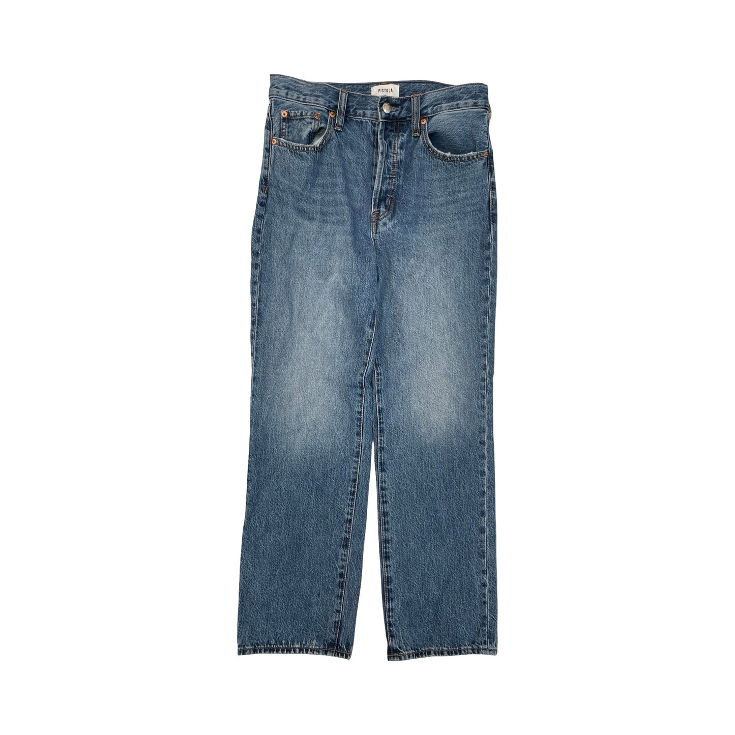 Jeans Boyfriend By Pistola In Blue Denim, Size:4P