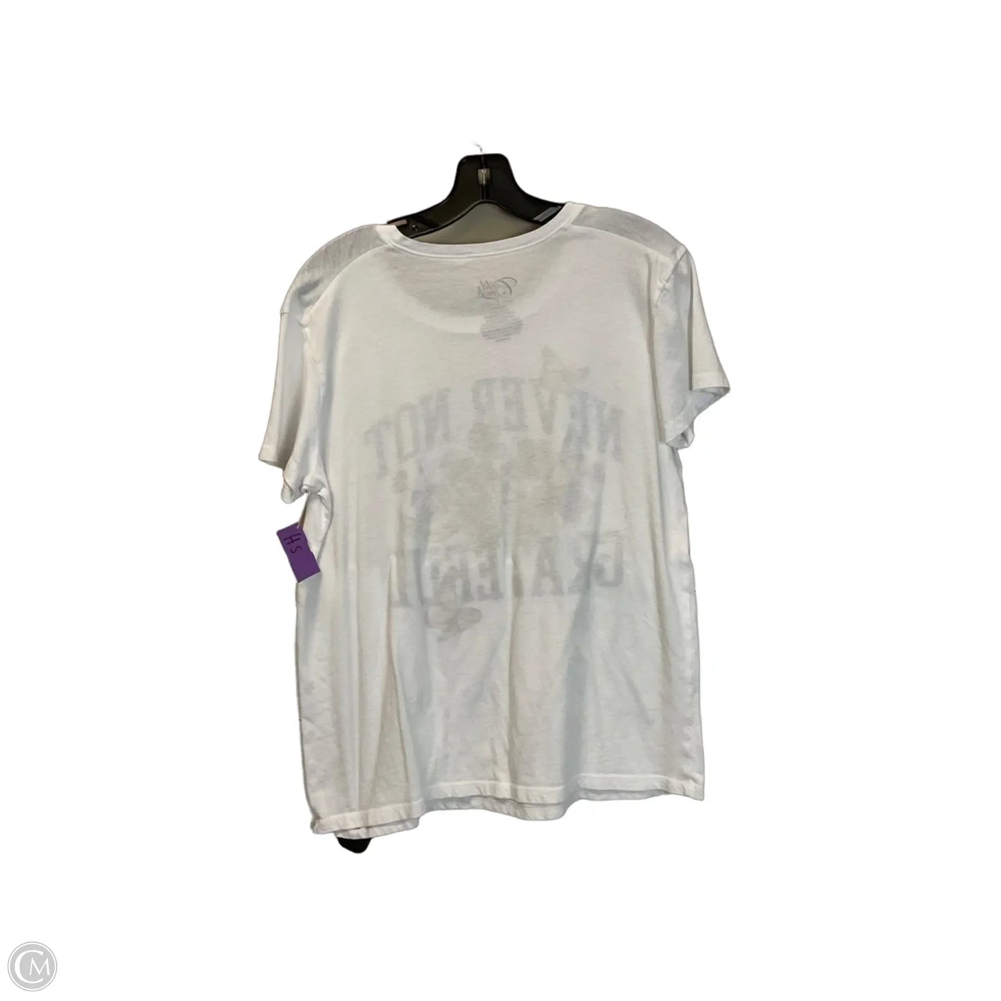 Top Short Sleeve By Clothes Mentor In White, Size: L