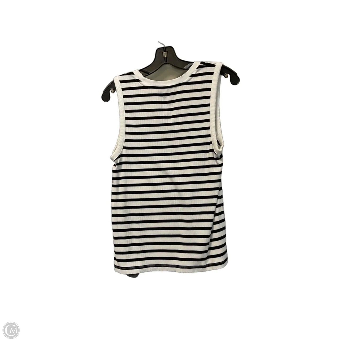 Top Sleeveless By Nine West In Striped Pattern, Size: L