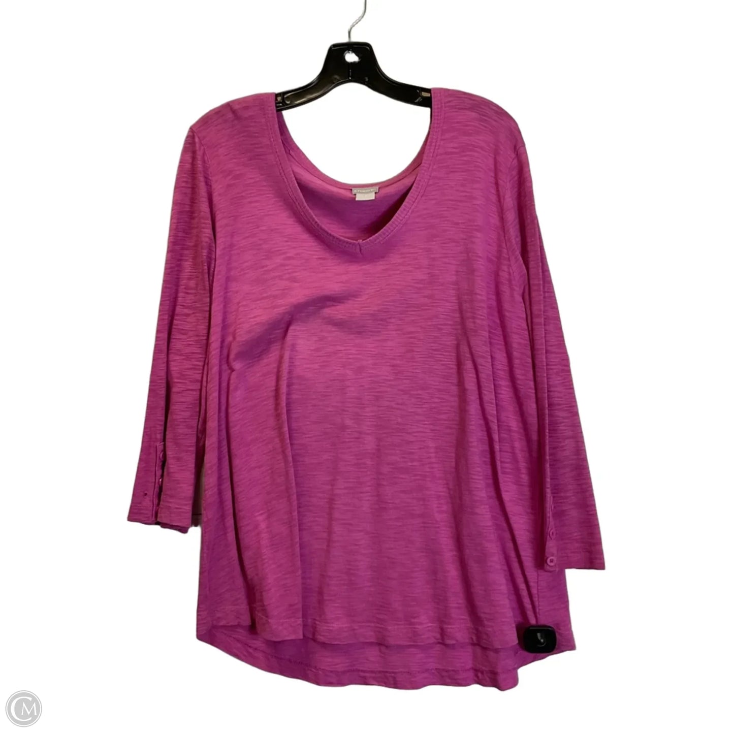 Top Long Sleeve Basic By Chicos In Pink, Size: Xl