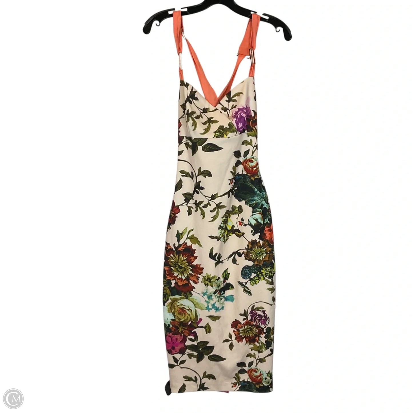 Dress Casual Midi By Ted Baker In Floral Print, Size: 2