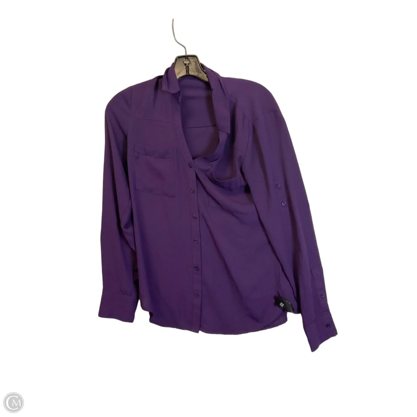 Top Long Sleeve By Express In Purple, Size: S