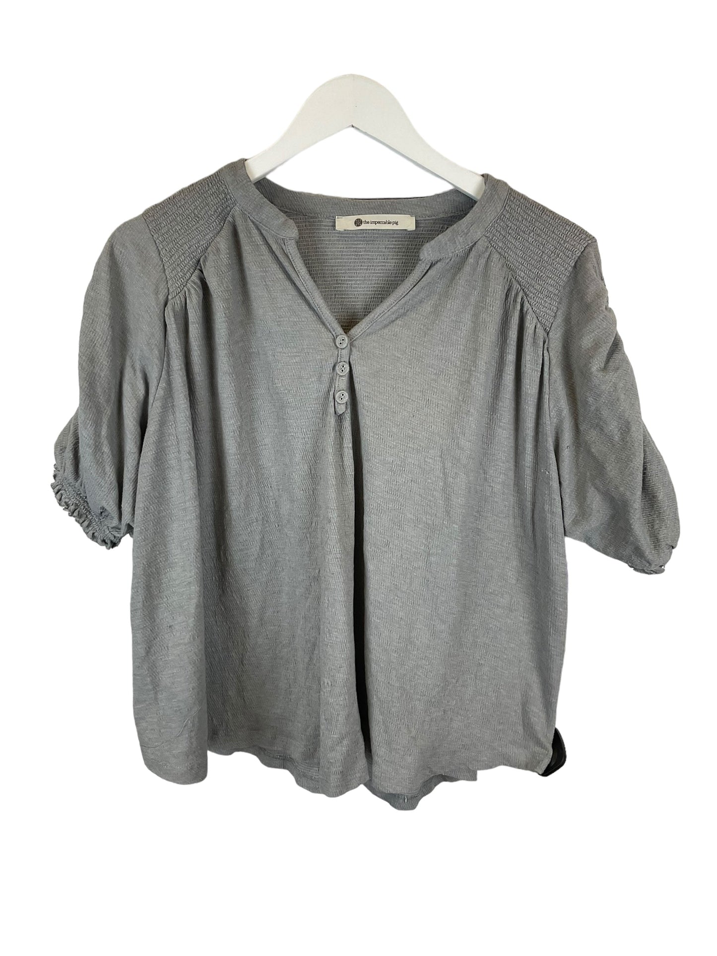 Grey Top Short Sleeve Impeccable Pig, Size S