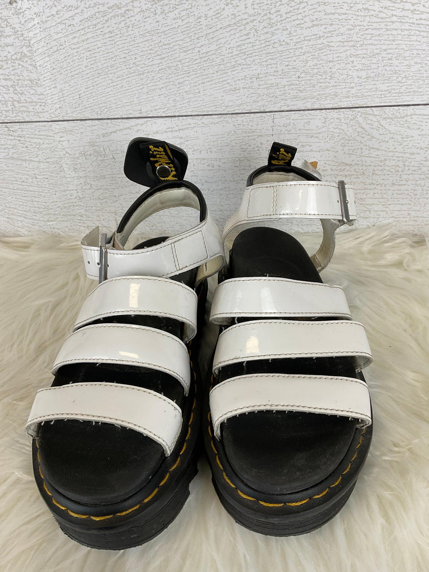 White Sandals Designer Dr Martens, Size 7