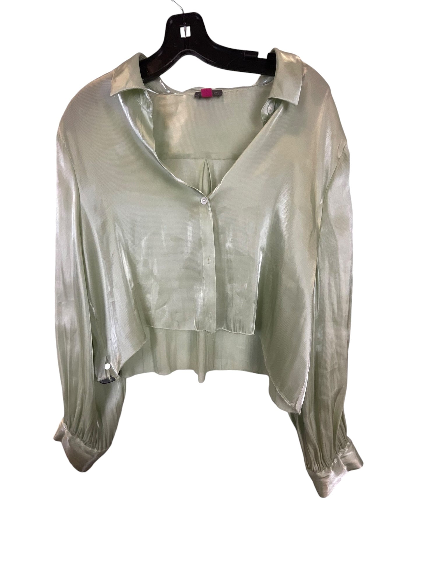 Top Long Sleeve By Vince Camuto In Green, Size: L