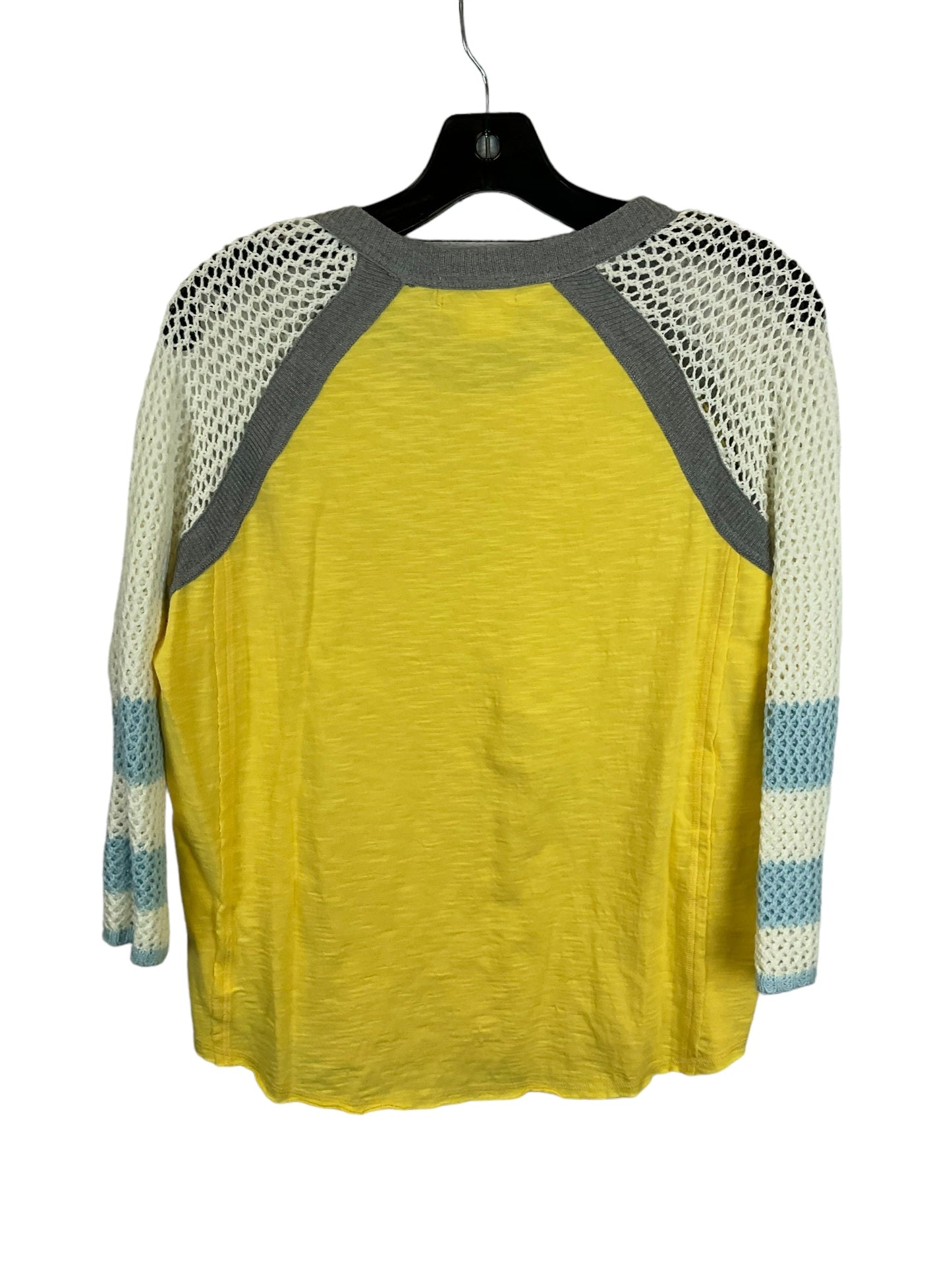 Yellow Top Long Sleeve Clothes Mentor, Size S