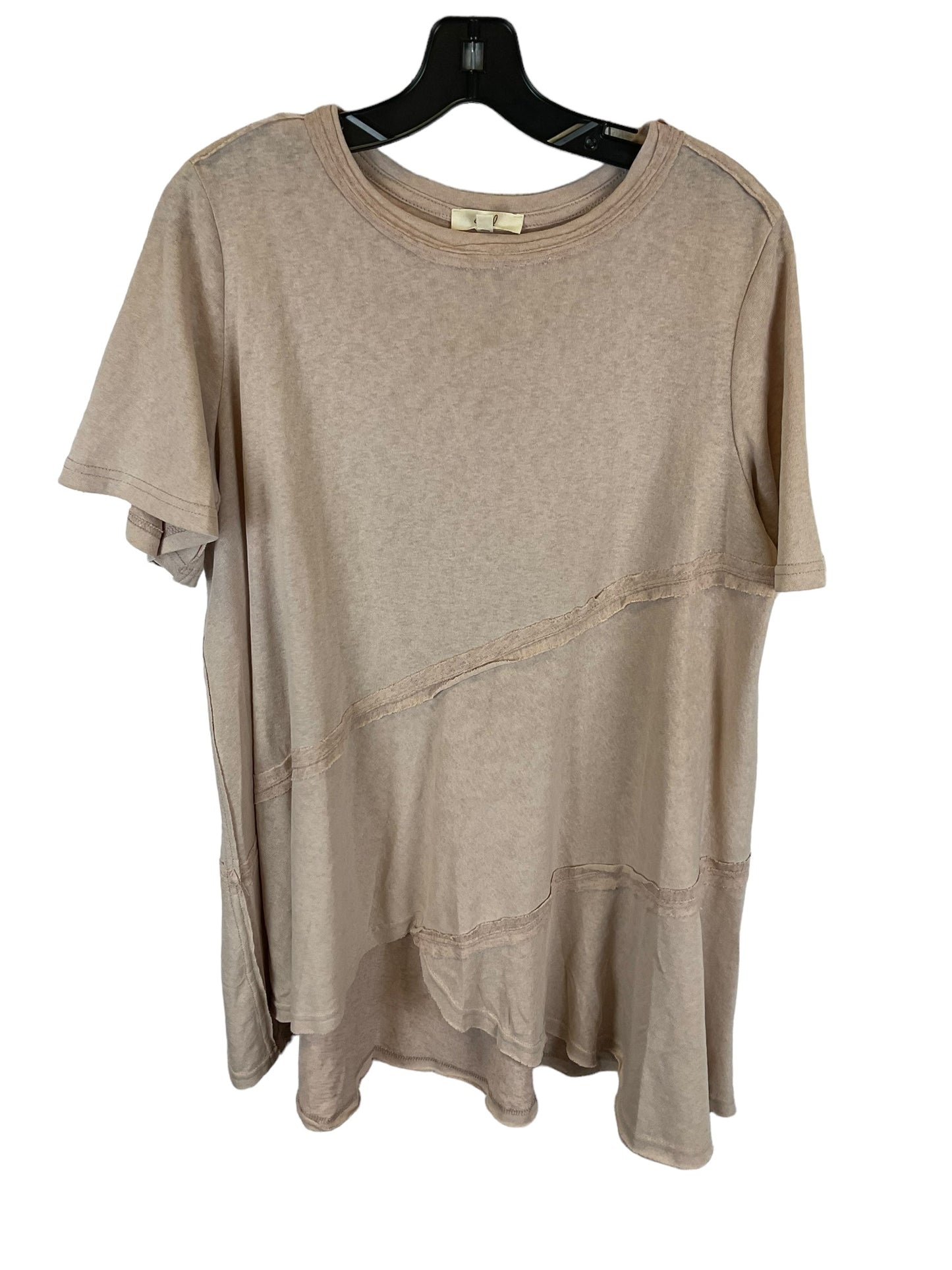 Tan Tunic Short Sleeve Easel, Size S