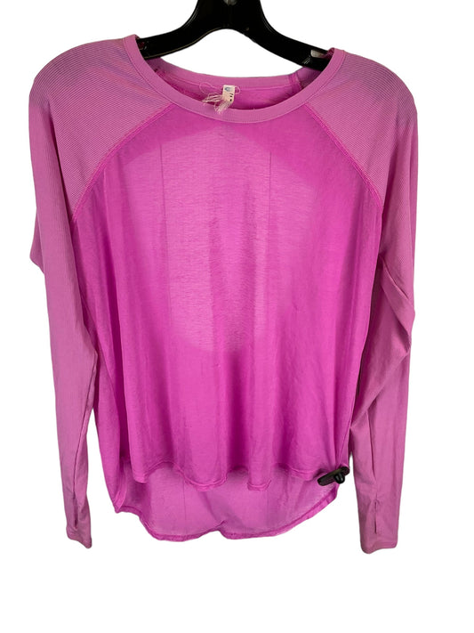 Pink Athletic Top Long Sleeve Crewneck Free People, Size Xs