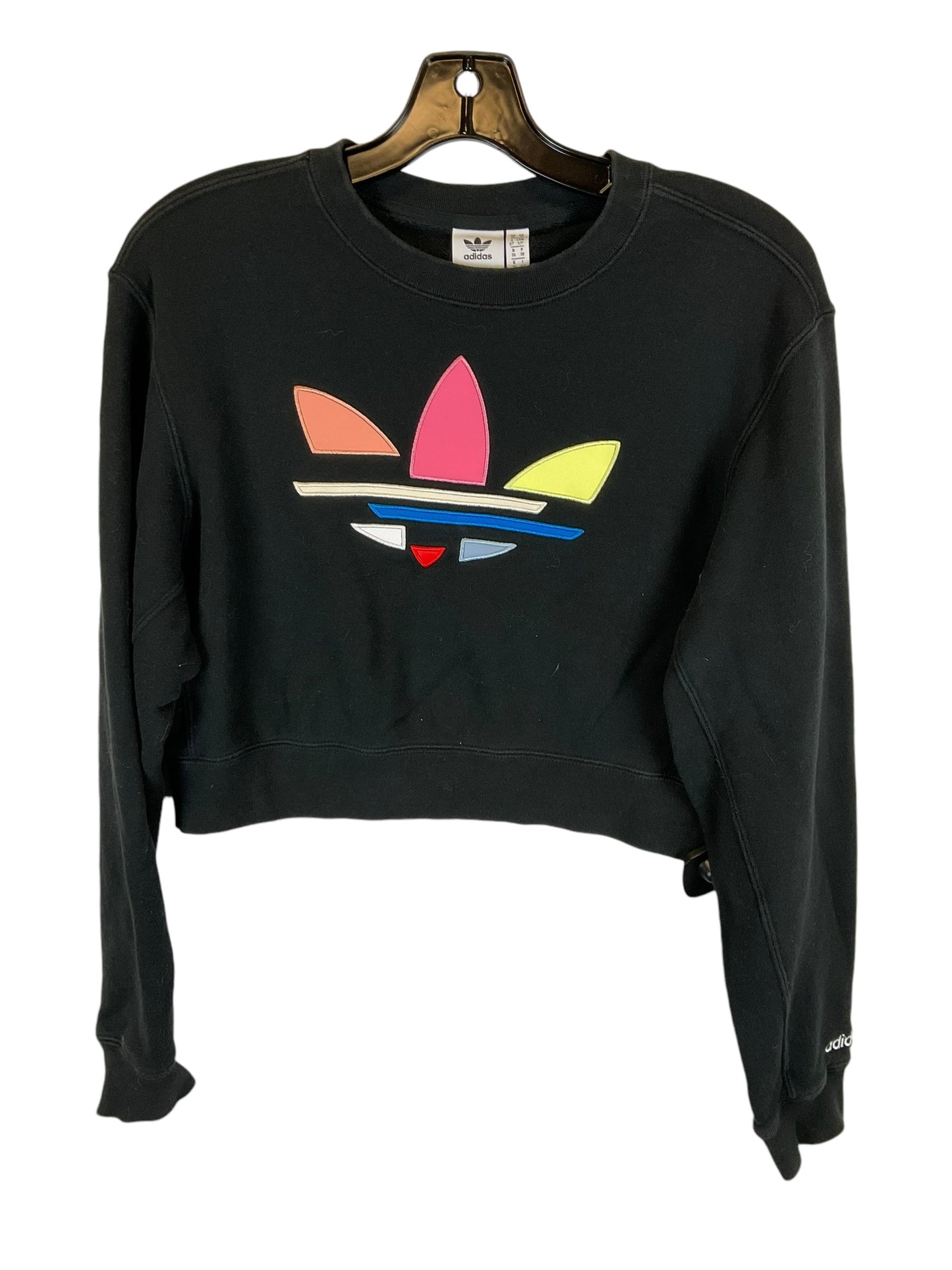 Sweatshirt Crewneck By Adidas In Black, Size: S