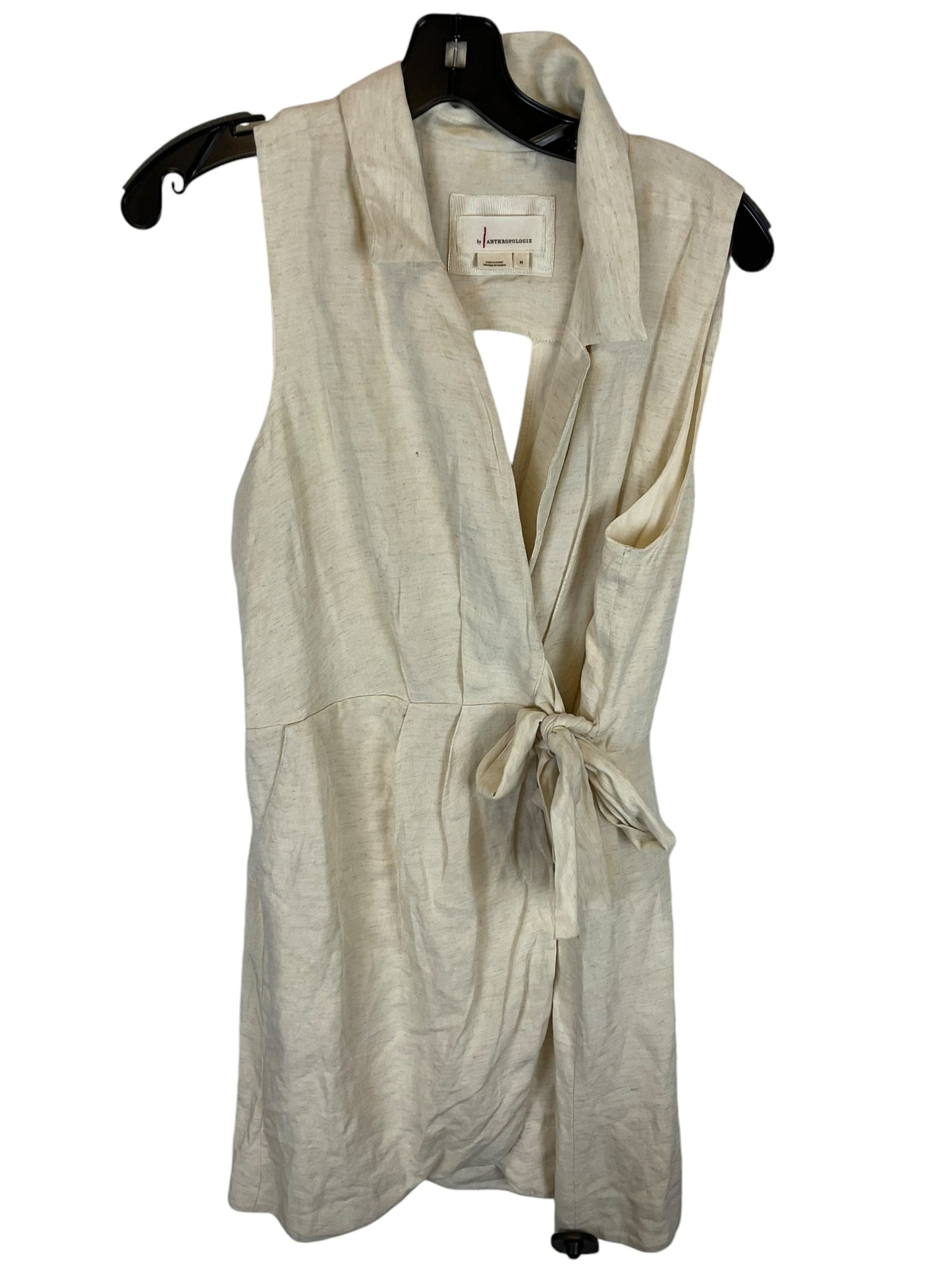 Dress Casual Short By Anthropologie In Cream, Size: M