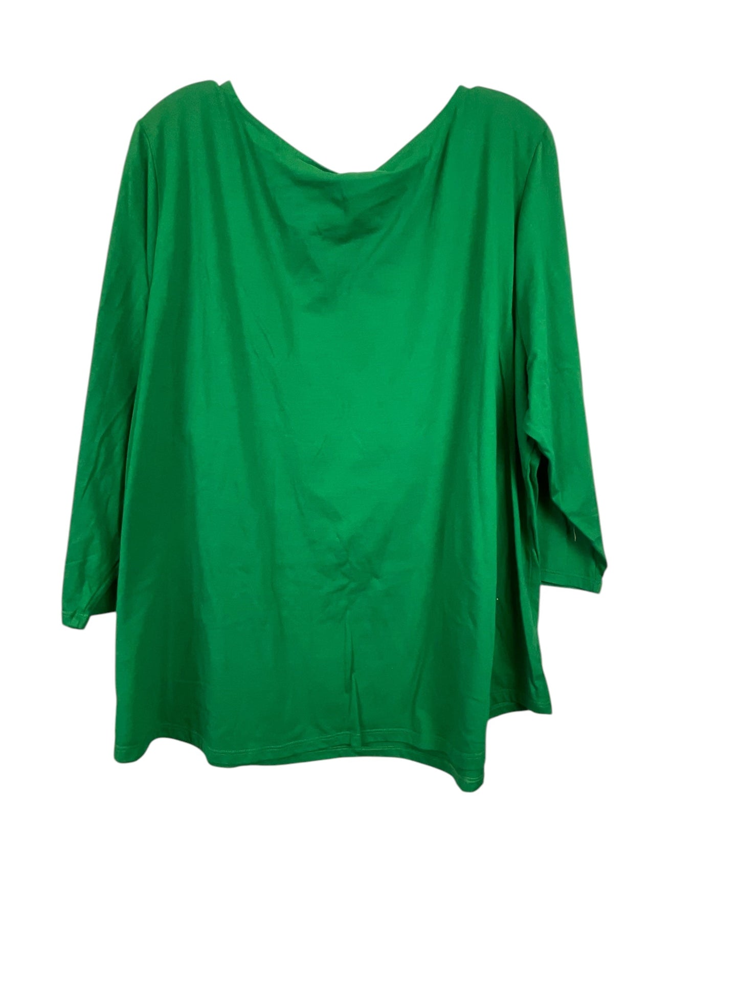 Top Long Sleeve By Ruby Rd In Green, Size: 3x