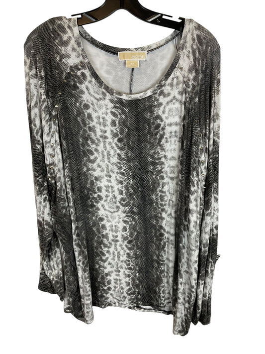 Top Long Sleeve By Michael By Michael Kors In Grey, Size: 2x