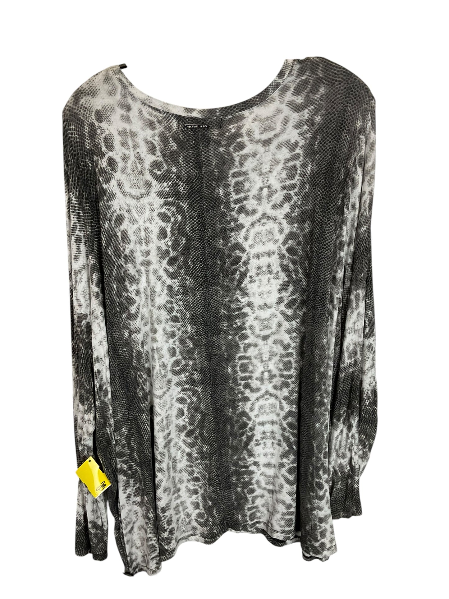 Top Long Sleeve By Michael By Michael Kors In Grey, Size: 2x