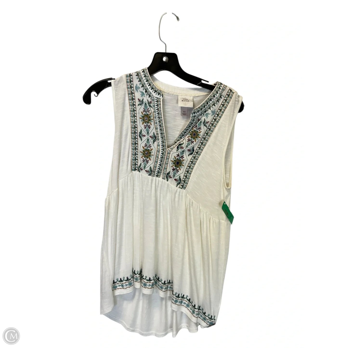 Top Sleeveless By Knox Rose In Cream, Size: Xs