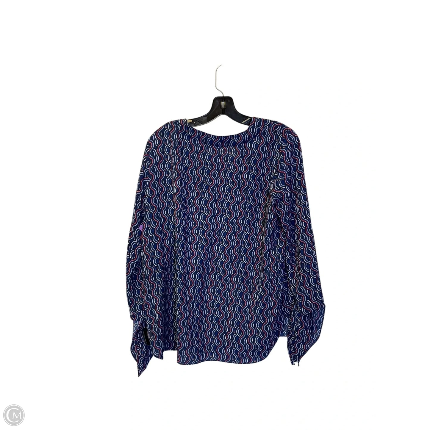 Top Long Sleeve By Michael By Michael Kors In Blue, Size: M