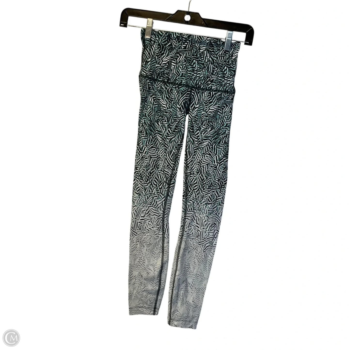 Athletic Leggings By Lululemon In Black & Blue, Size: 2