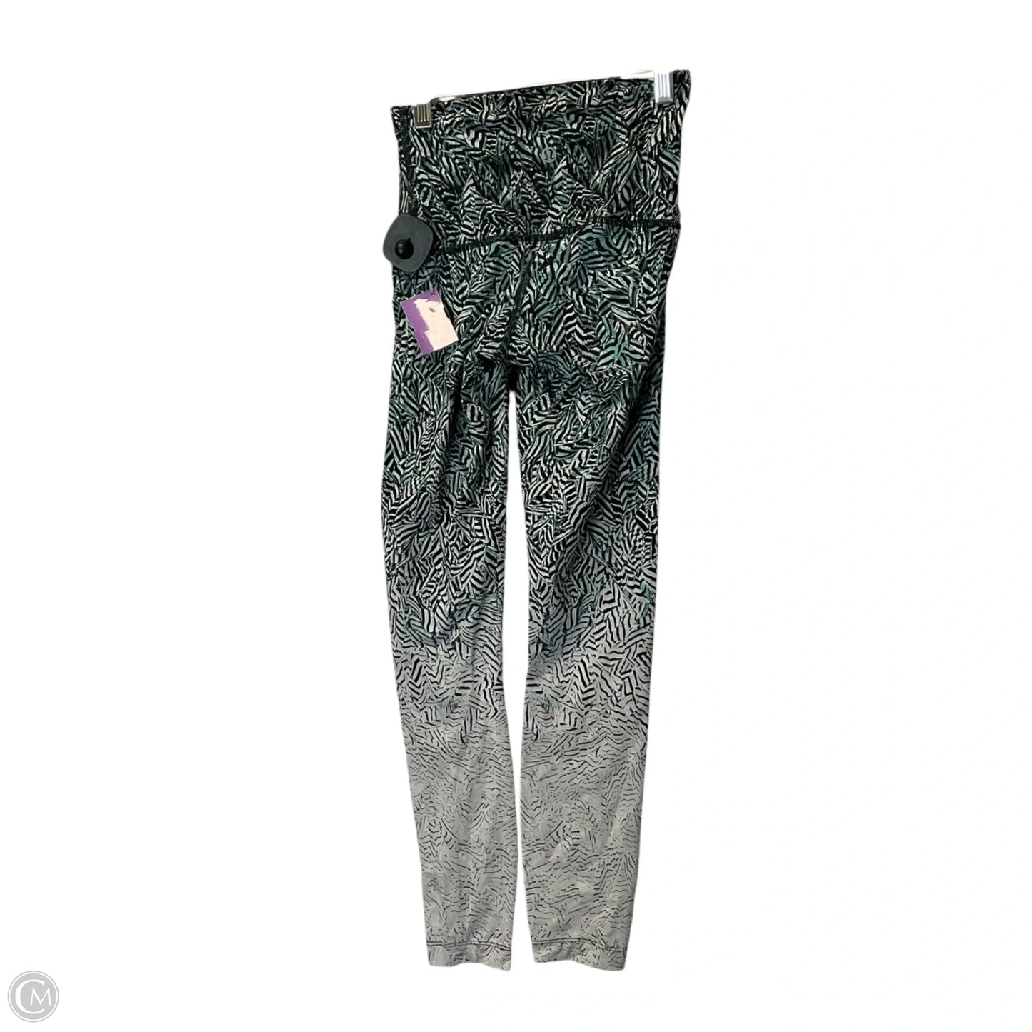 Athletic Leggings By Lululemon In Black & Blue, Size: 2