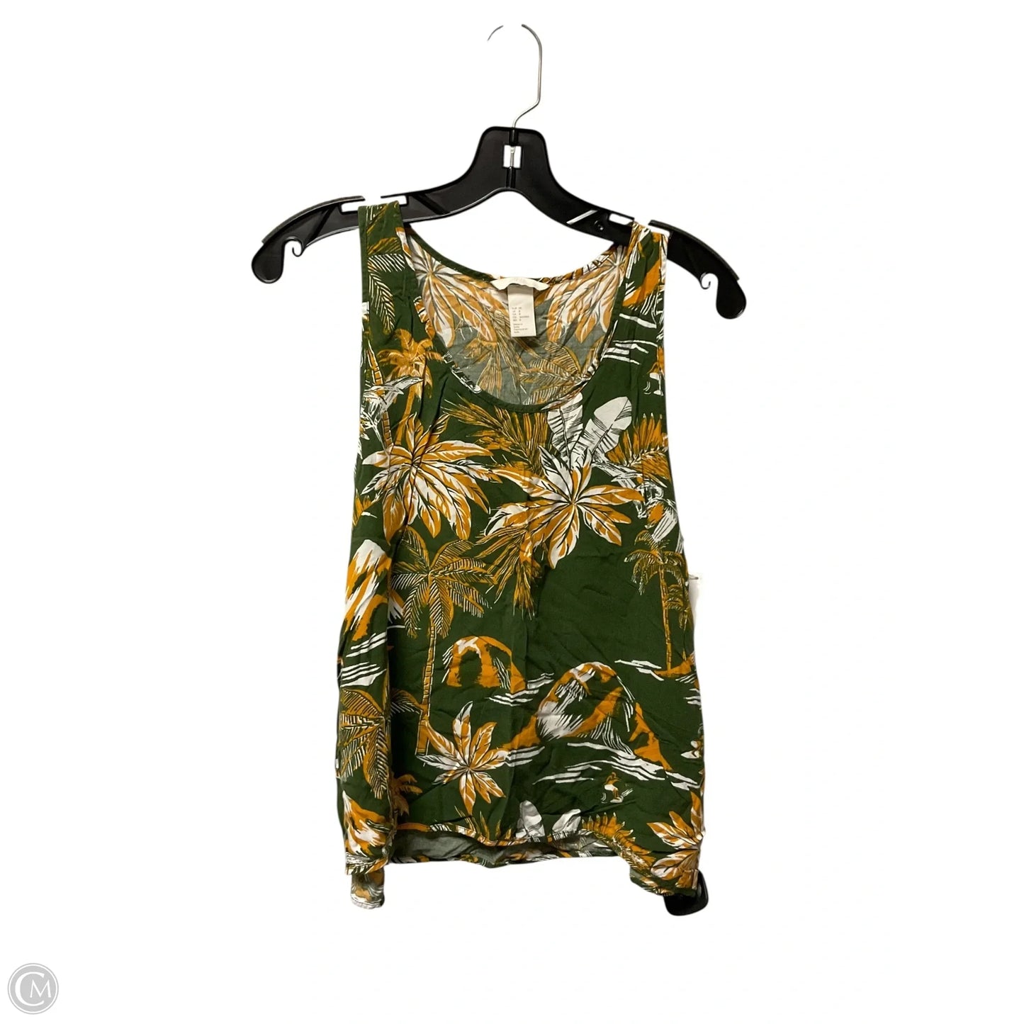 Top Sleeveless By H&m In Green, Size: M