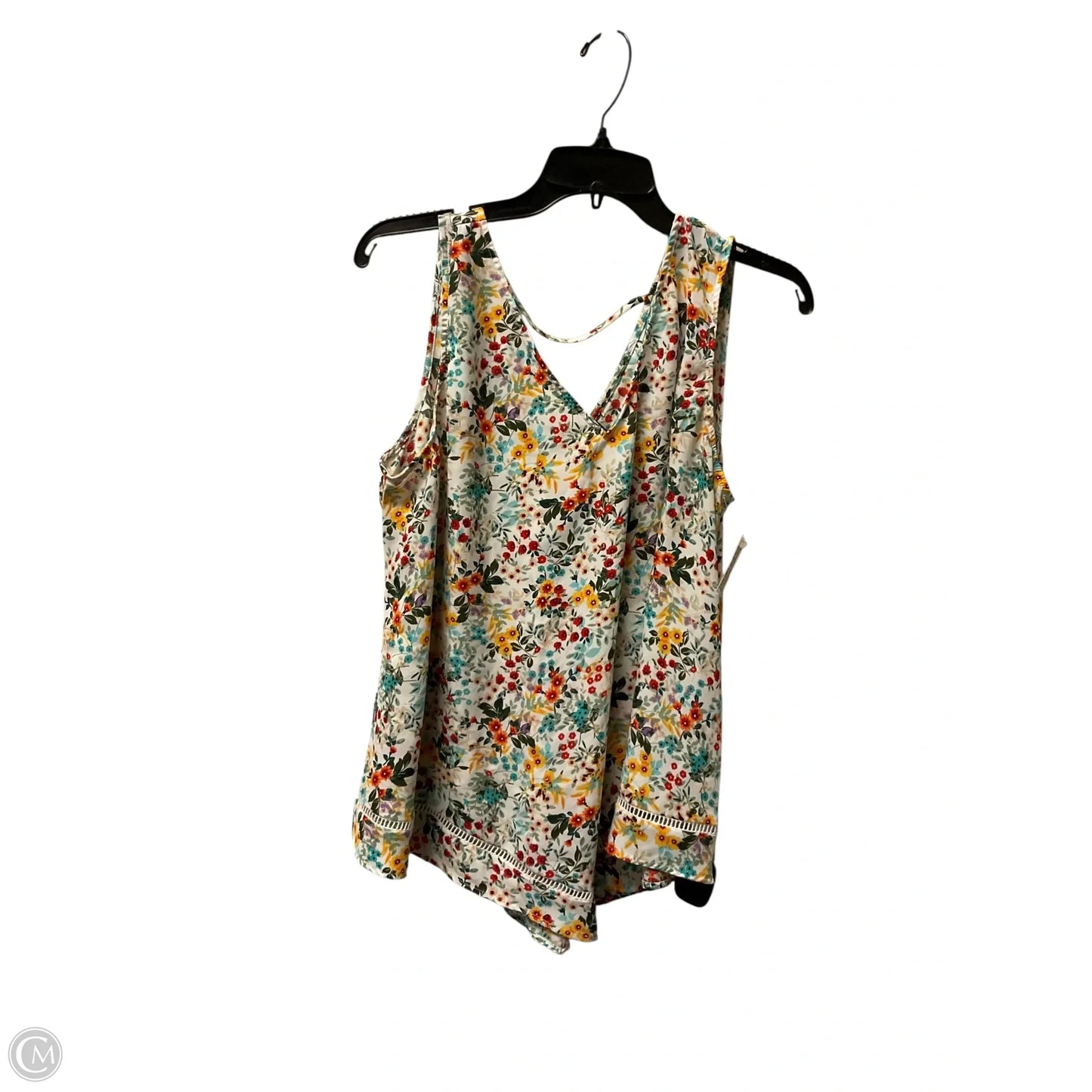 Top Sleeveless By Ana In Floral Print, Size: Xl