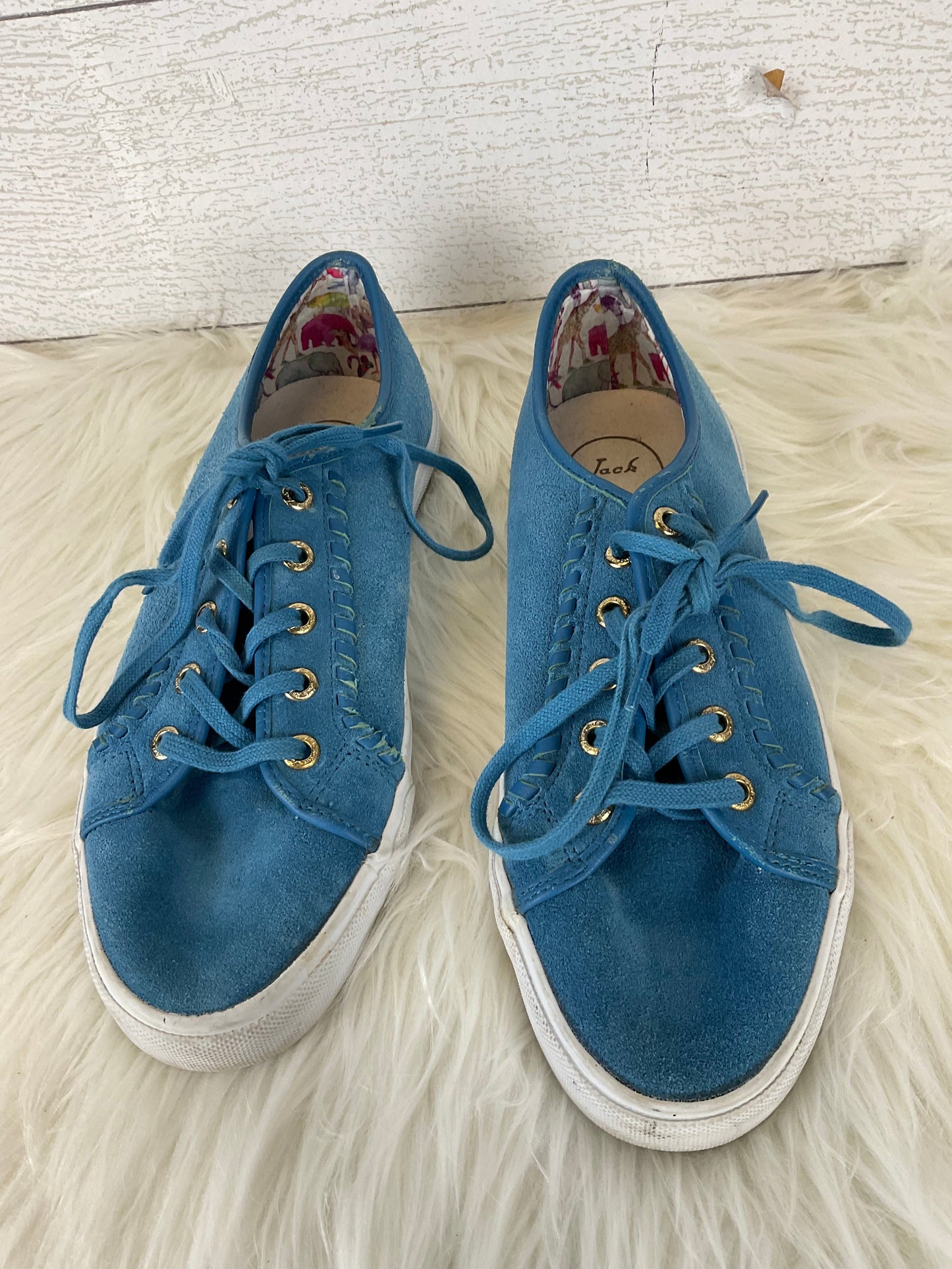 Blue Shoes Designer Jack Rogers, Size 8