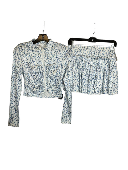 Skort 2pc Set By Tcec In Blue & White, Size: S