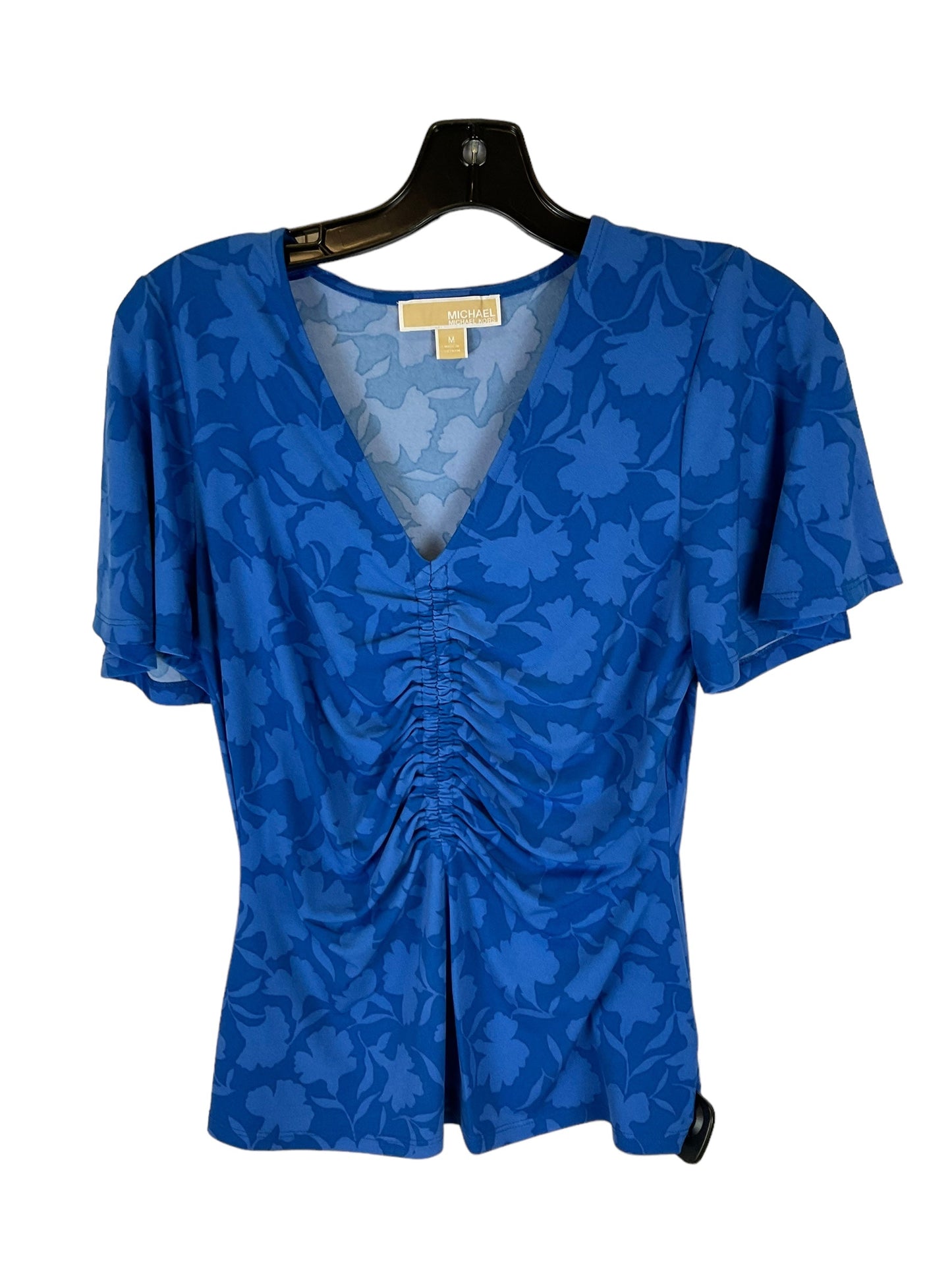 Top Short Sleeve Designer By Michael By Michael Kors In Blue, Size: M