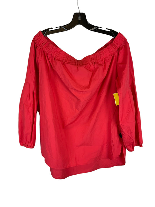 Top Long Sleeve Designer By Michael By Michael Kors In Red, Size: Xl