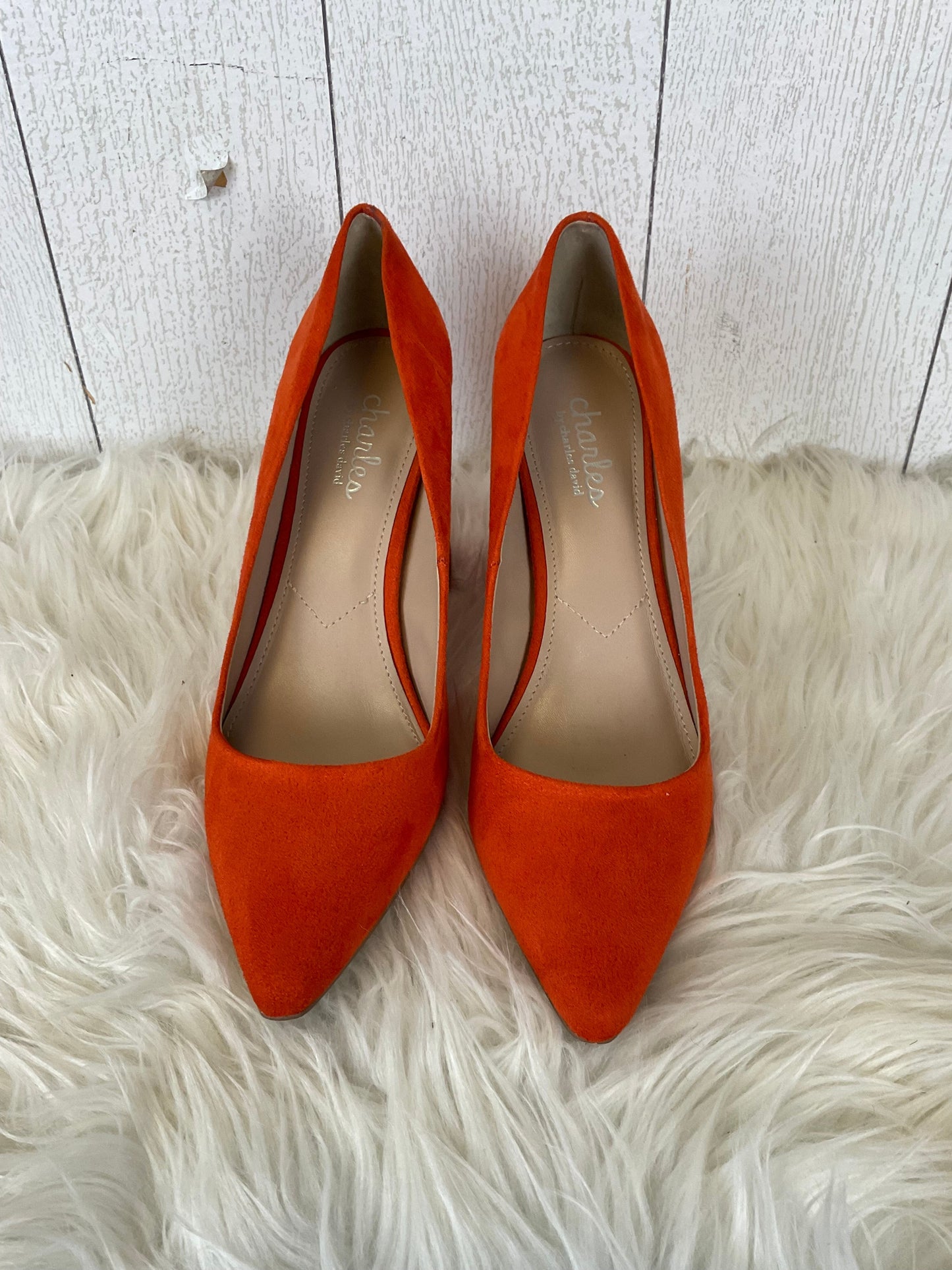 Shoes Heels Block By Charles By Charles David In Orange, Size: 8