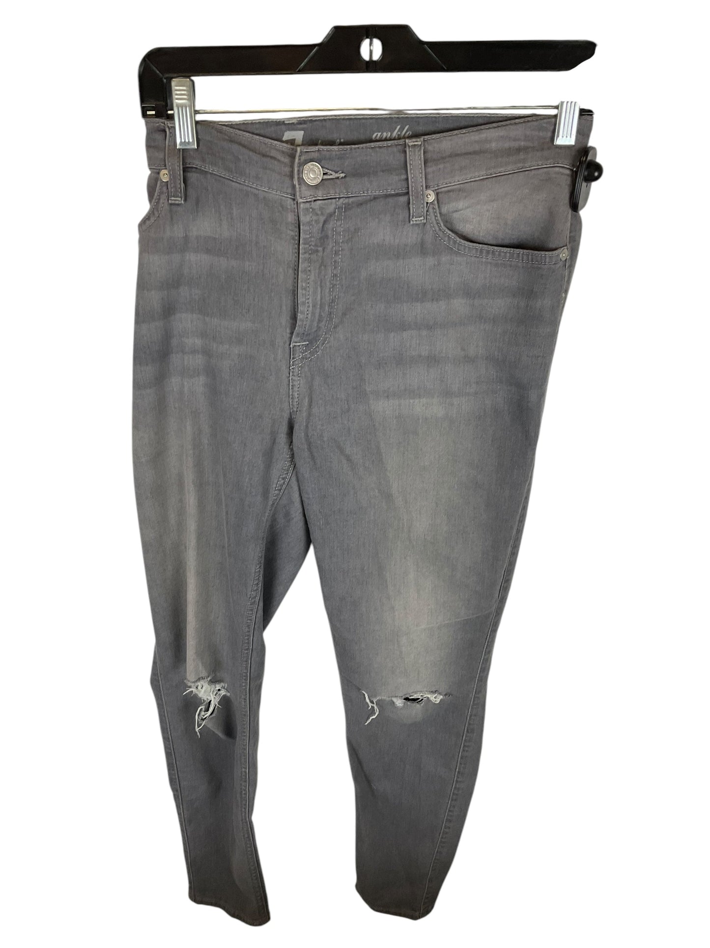 Jeans Designer By 7 For All Mankind In Grey Denim, Size: 12