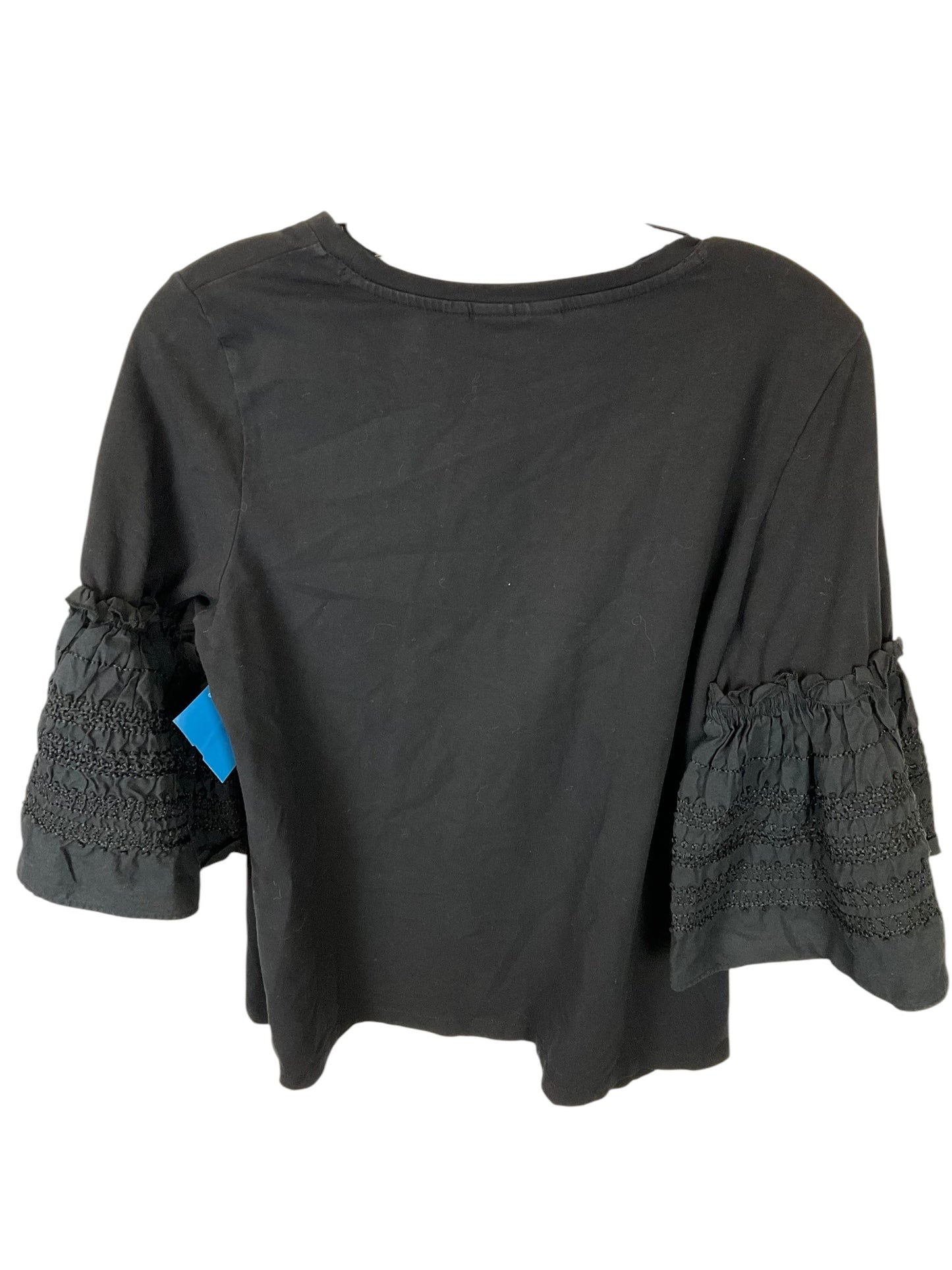 Top 3/4 Sleeve By Chicos In Black, Size: M