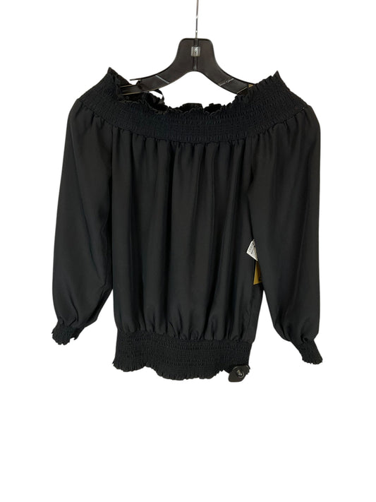 Top Long Sleeve Designer By Michael By Michael Kors In Black, Size: S