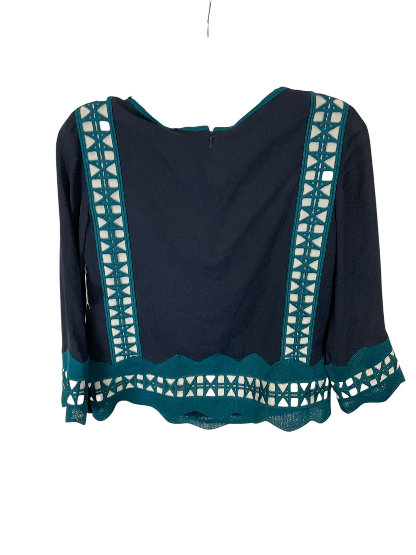 Top Long Sleeve Designer By Tory Burch In Blue, Size: 4