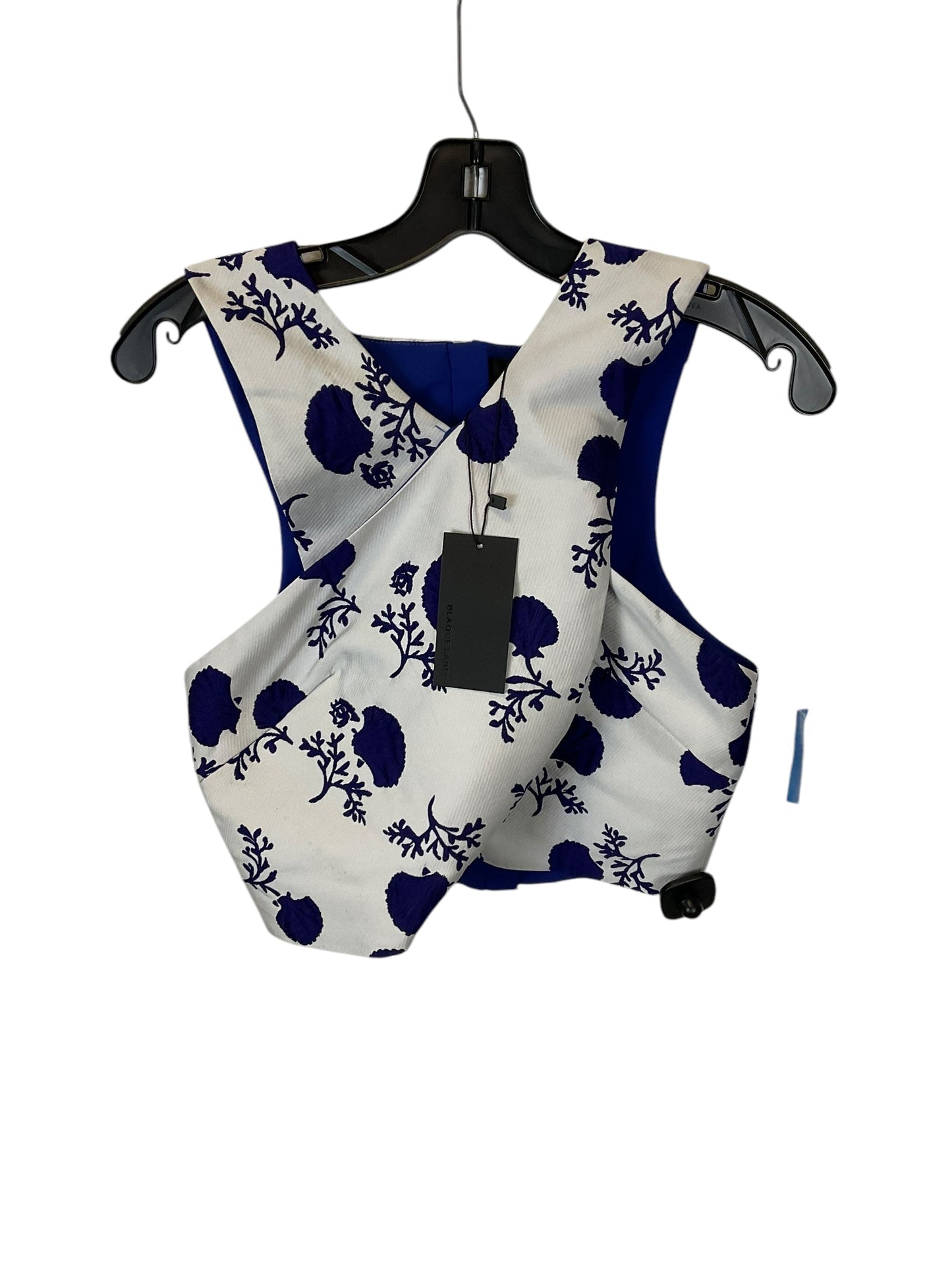 Top Sleeveless By Cmc In Blue & White, Size: M