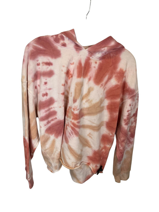 Sweatshirt Hoodie By Abercrombie And Fitch In Tie Dye Print, Size: L