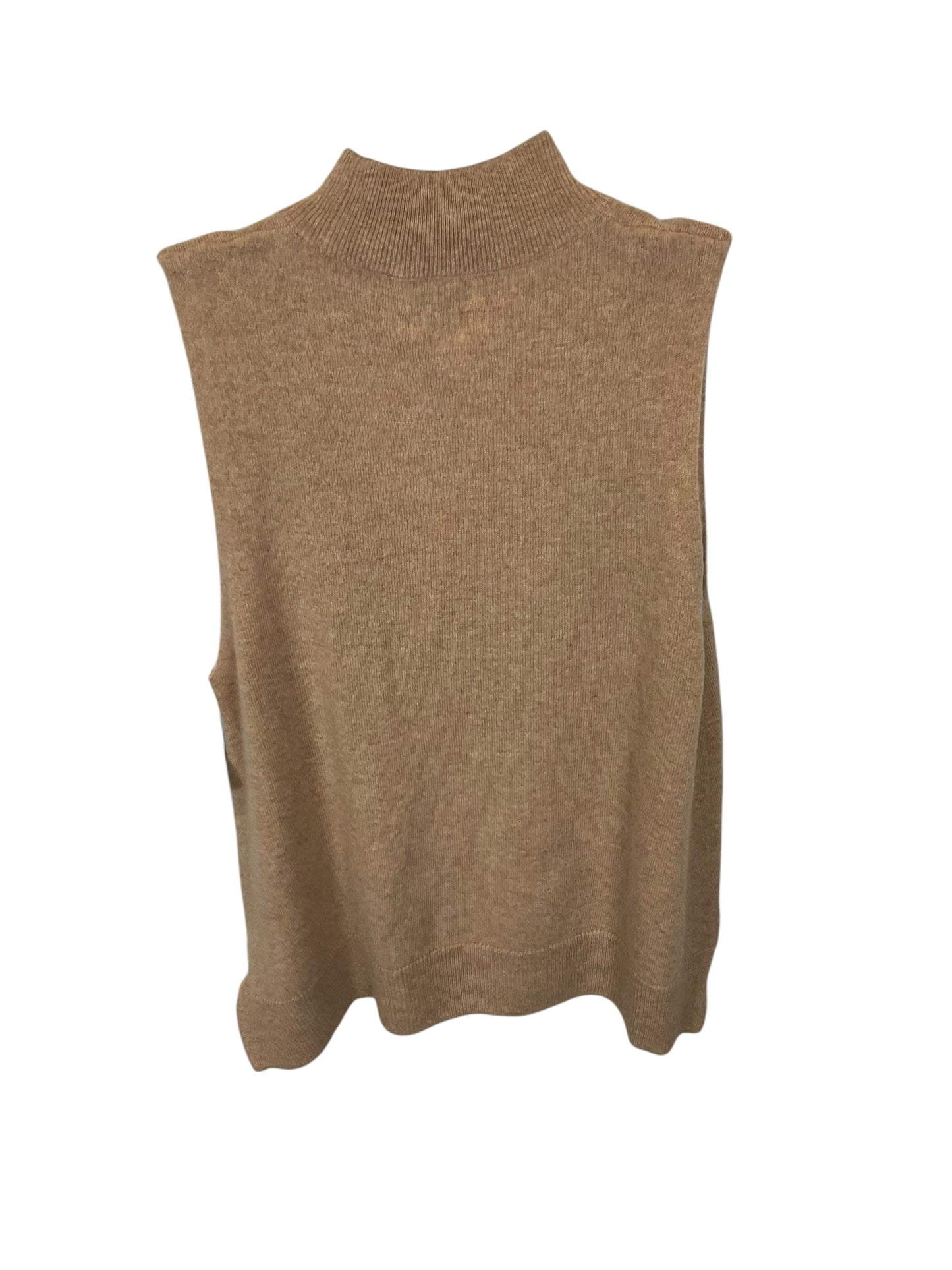 Top Sleeveless By Halston In Tan, Size: Xl