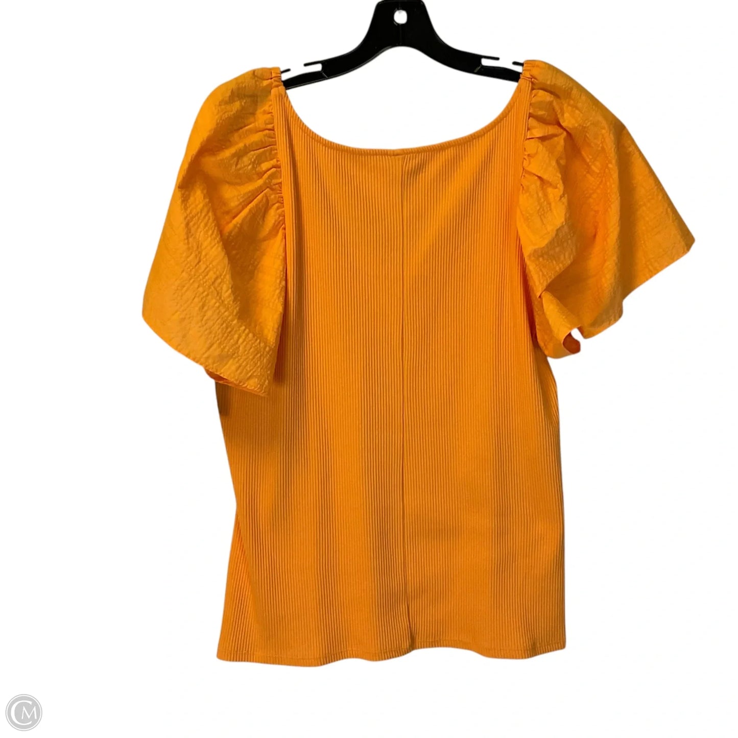 Top Short Sleeve By Ava & Viv In Orange, Size: 1x