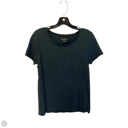 Top Short Sleeve Designer By Lilly Pulitzer In Black, Size: L