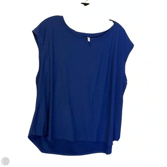 Top Short Sleeve By Elle In Blue, Size: Xxl