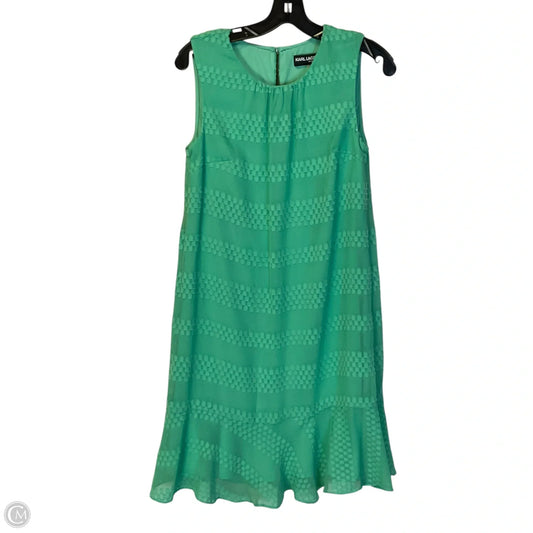 Dress Designer By Karl Lagerfeld In Aqua, Size: 4