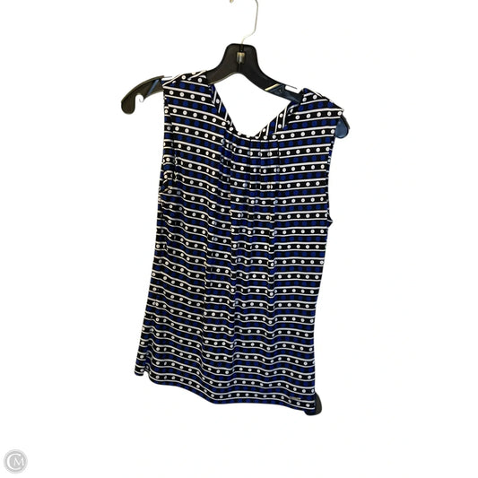 Top Sleeveless By Calvin Klein In Black & Blue, Size: S